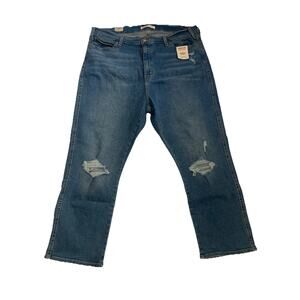 NWT Women’s Levi Plus 22 W 36 High Rise Straight Jeans Medium Wash